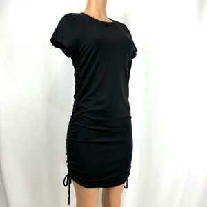 Calvin Klein Jeans Women’s Sz S Black Scrunch Up Sides Casual Mini Tunic Dress